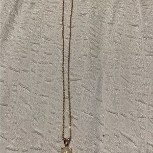 Elegant Gold Necklace with Opal Pendant